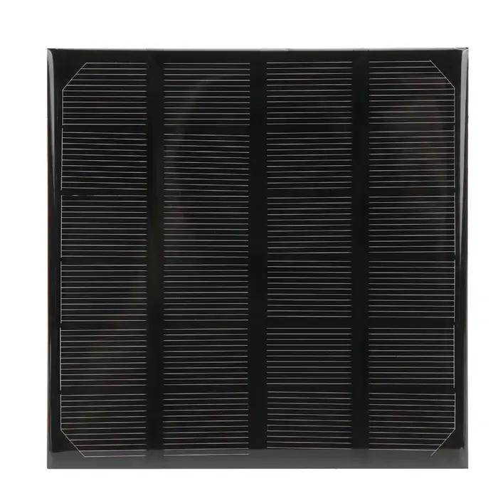 Panneau solaire monocristallin en silicium noir durable 2W 6V, mini panneau solaire, module solaire,