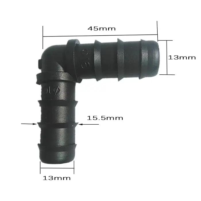 10 pièces-paquet DN16 90 degrés coude Angle courbé jardin raccords d'irrigation connecteurs de tuyau