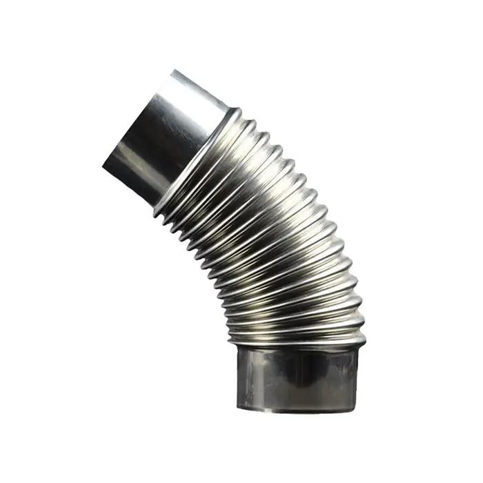 Tube Coudé en Acier Inoxydable Résistant à 45 °, Diamètre 6cm, Réchaud Multi-Conduit pour Camping en