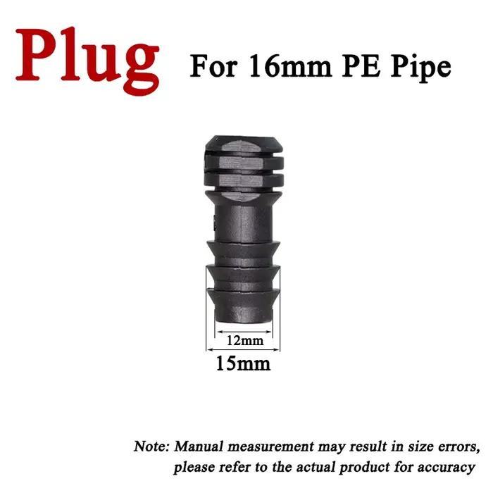 Tuyau en PE pour serre, 16 20 25mm, bouchon coudé droit en T, raccord de tuyau d'irrigation, Micro S