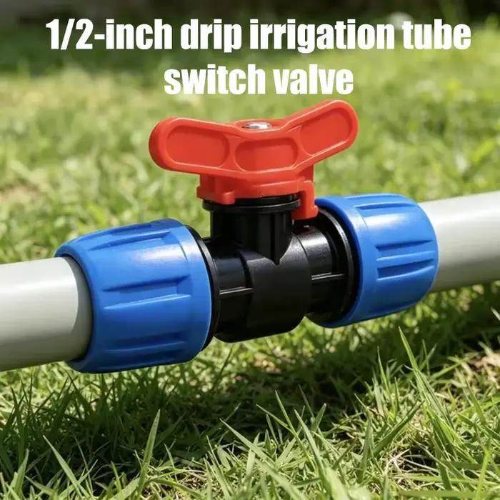 Vanne d'arrêt pour irrigation goutte à goutte 16 mm, accessoires d'irrigation goutte à goutte, vanne