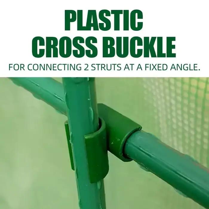 Connecteur de Support de plante en treillis, 50/100 pièces, Clip croisé fixe, Clips de piquet pour g