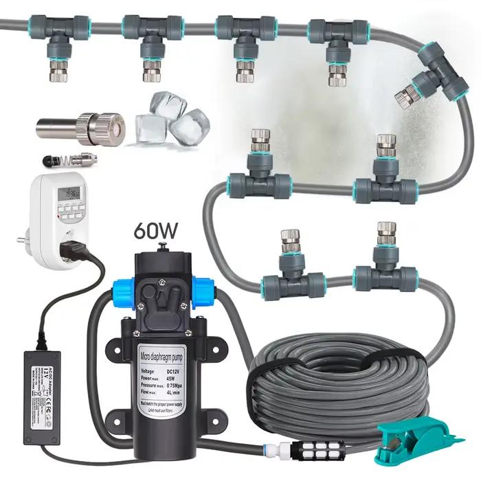 Kit de micro-d'argile pour plantes de serre de jardin, pompe auto-amorçante, insertion de rine, buse