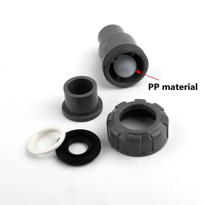 Clapets anti-retour à bille UPVC 20 25 32 40 50mm, 1 pièce, clapet anti-retour Vertical, adaptateur 