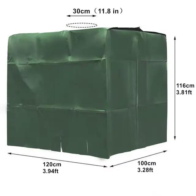 Réservoir d'eau de pluie bleu, housse étanche et anti-poussière pour conteneur IBC de 1000 litres, f