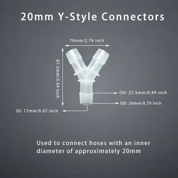 Connecteur en T pour tuyau, raccord en forme de Y, séparateur de débit d'air et d'eau, Joint de tube