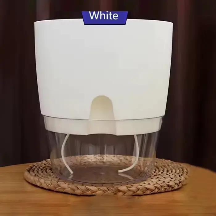 Pots auto-arrosants pour plantes, pots à fleurs avec trous de drainage, pot à fleurs en plastique do