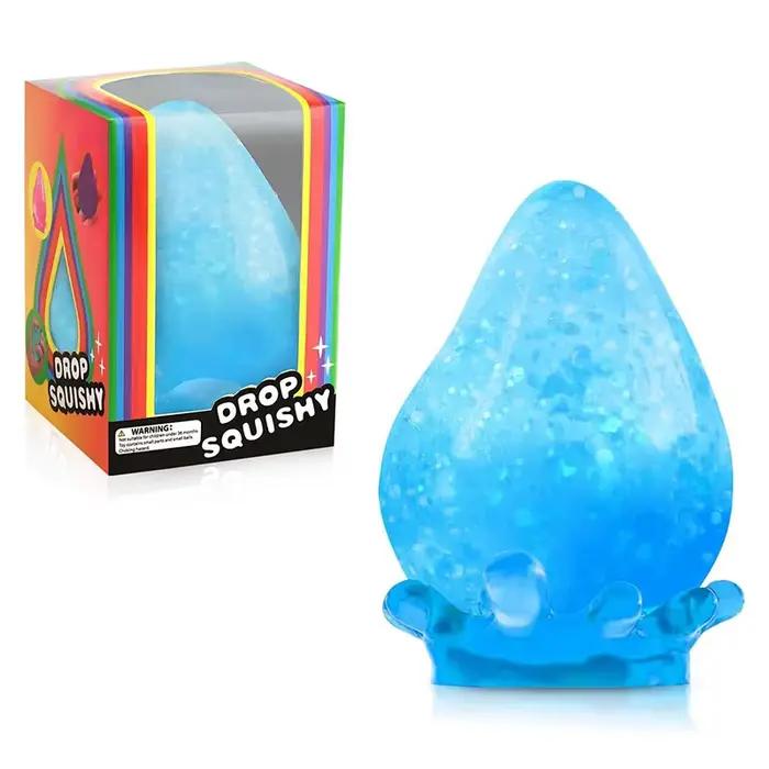 Goutte d'eau géante douce à presser, simulation de goutte d'eau de rêve, rebond lent, ornement de re