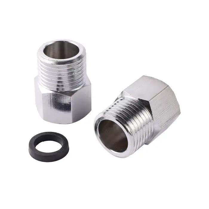 Adaptateur de filetage mâle M18 à 1/2 "3/4", connecteur de filetage en cuivre nickelé, adaptateur de