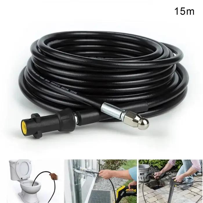 Tuyau de lavage à haute pression pour Karcher, tuyau de lavage à eau de 15m avec Joint de tuyau d'ex