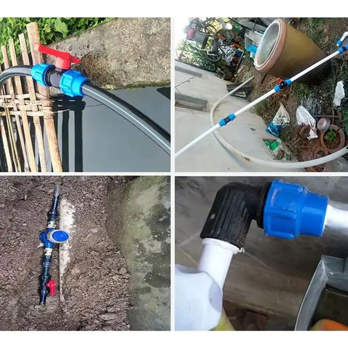 Connecteur de réduction droit de tuyau PE, raccord de conversion d'irrigation, joint fileté femelle 