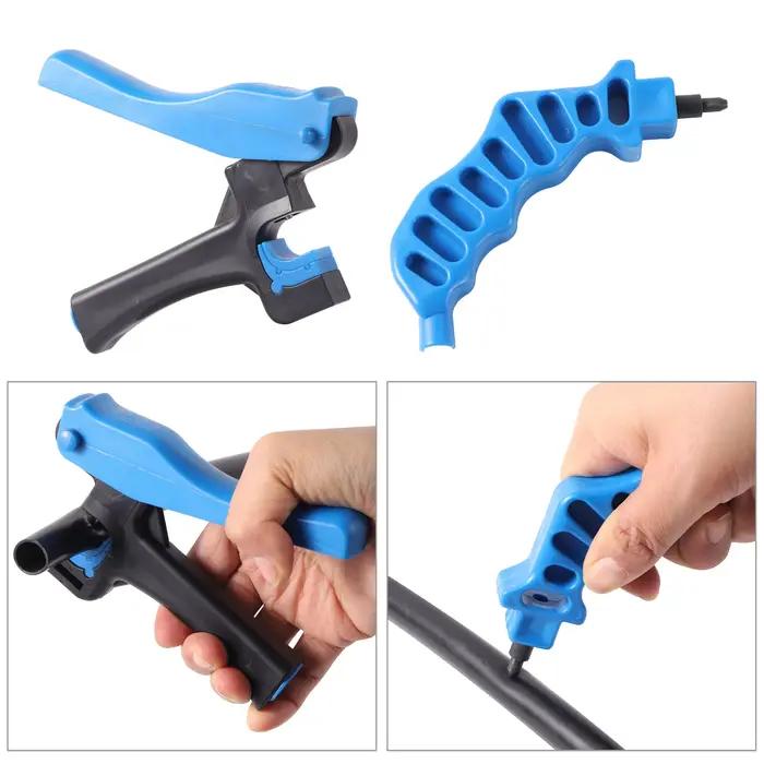 Perforateur de trous de poignée de jardin, 2 pièces, poinçon de tuyau d'irrigation pour goutteur, in