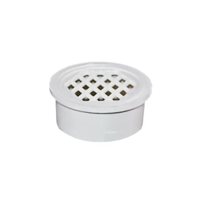 Tuyau de drainage rond en PVC avec couvercle de drain de sol, adapté au drainage des balcons, doté d