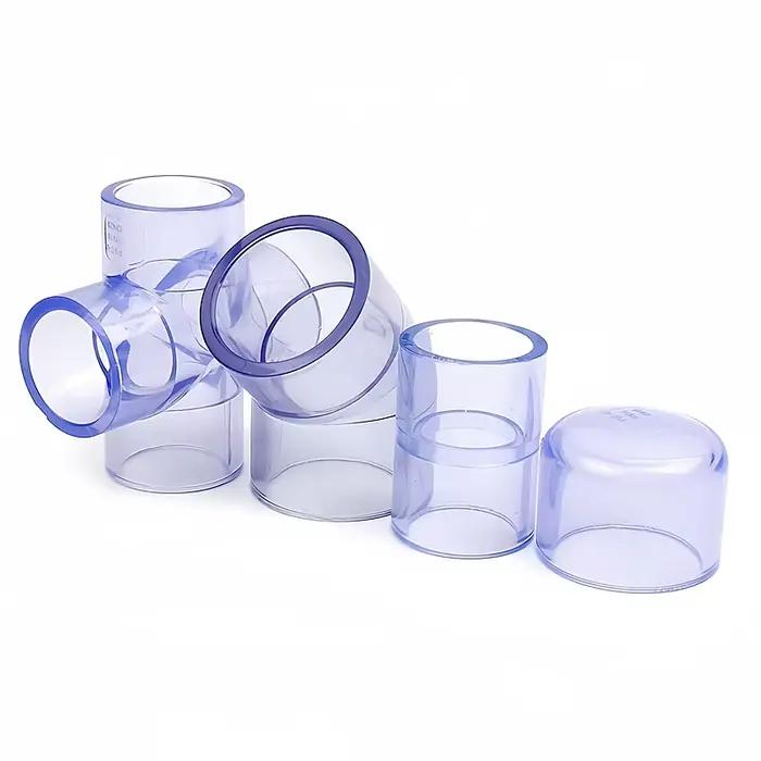 Connecteurs de tuyaux UPVC transparents bleus, 20 ~ 63mm, tuyau de Drainage pour Aquarium, raccords 