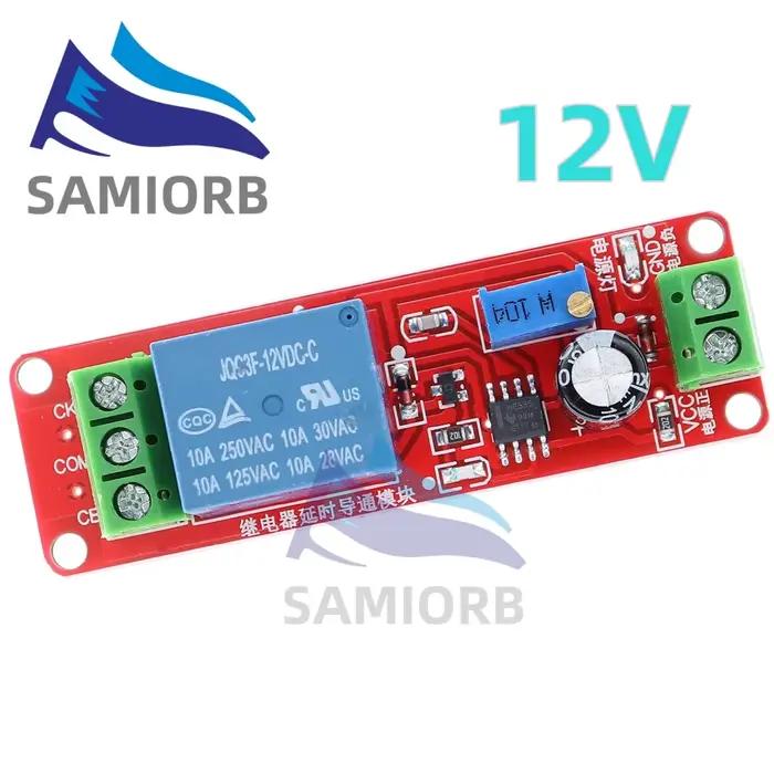 SAMIROB NE555 minuterie interrupteur Module de contrôleur réglable DC 12V minuterie retard relais bo