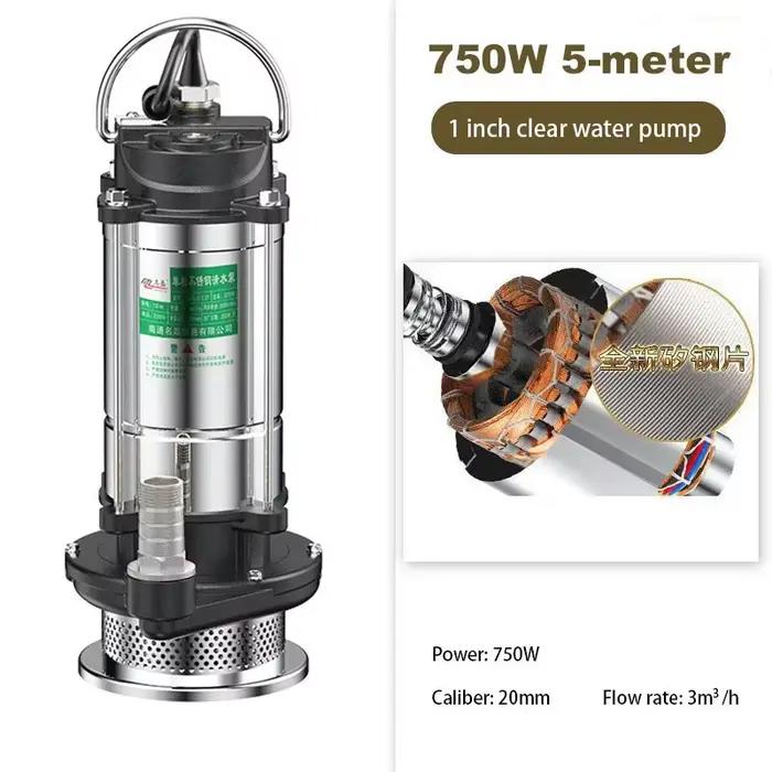 Pompe à eaux usées auto-amorçante en acier inoxydable, pompage agricole, outils de jardin, d'argile 