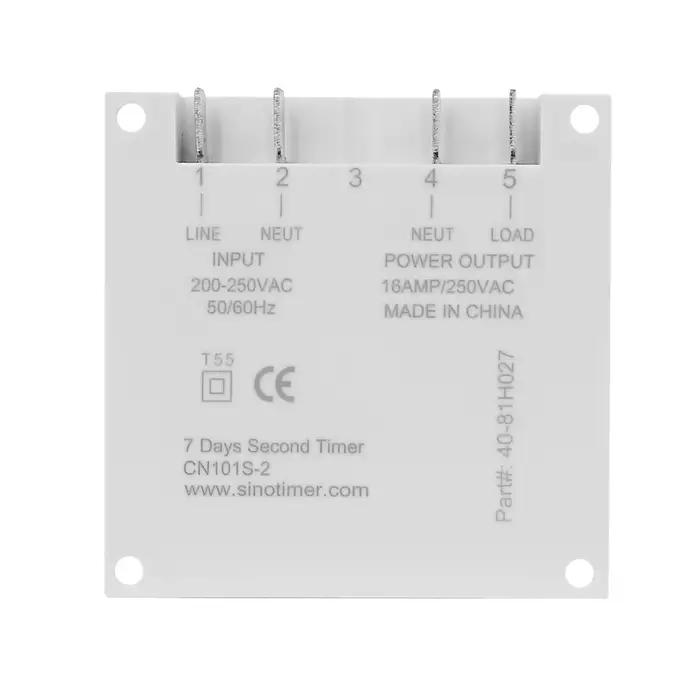 Minuteur numérique LCD à intervalle de 1 seconde 5V 12V 24V 110V 220V, programmable hebdomadaire 7 j