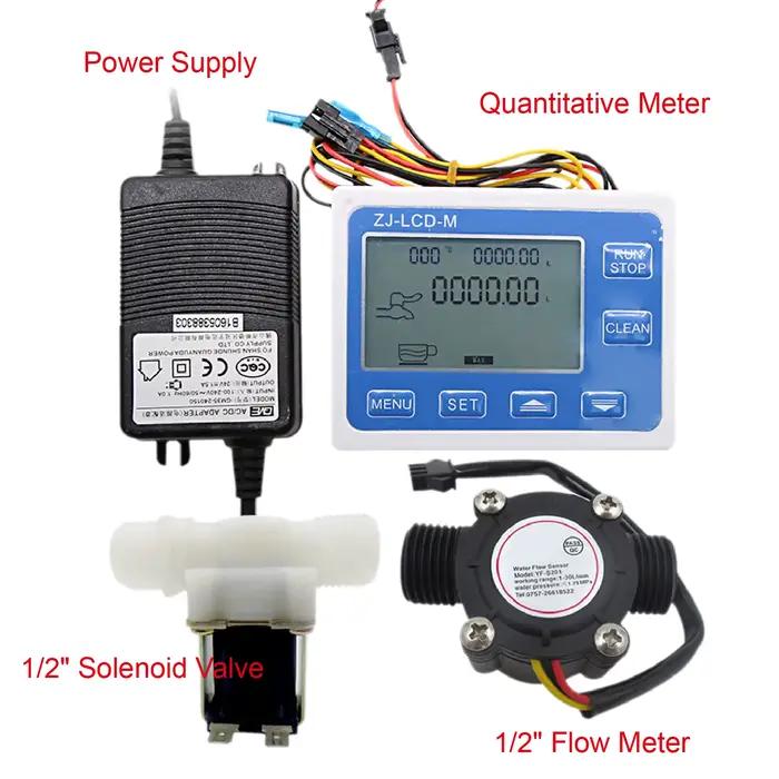 Débitmètre ZJ-LCD-M 1/2 Pouce pour Remplissage de Liquides avec Affichage Numérique Capteur de Fuite