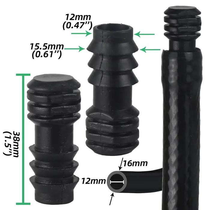 10 pièces 16mm tuyau d'irrigation barbe té arrosage connecteur rapide pour système d'égouttage de ja