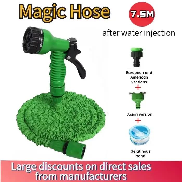 Tuyau magique extensible de 7.5m 15M, tuyau d'arrosage de jardin domestique, pulvérisateur d'eau de 