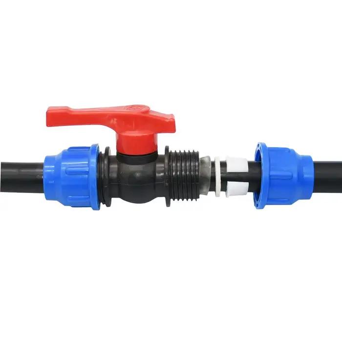 Connecteur d'eau du robinet en plastique PE, séparateur en T, coupleur de Valve rapide, bouchon d'ex