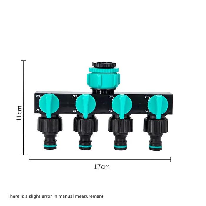 Connecteur de robinet, accessoires de jardin, distributeur d'eau, fournitures d'arrosage à 4 voies, 