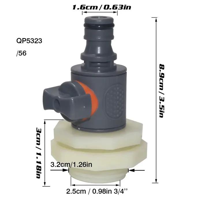 3/4 mâle femelle robinet connecteur rapide mamelon tuyau d'arrosage filetage robinet à tournant sphé