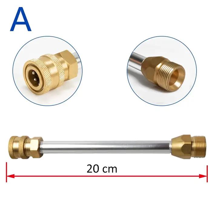 Nettoyeur haute pression Lance courte laveuse de voiture Lance de pulvérisation Tube de baguette 1/4