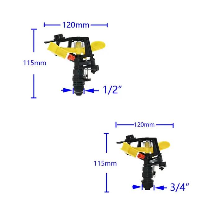 Arroseurs à bascule rotatifs pour ferme, 1/2 "3/4", buse à jet rotatif à 360 degrés, arroseurs agric
