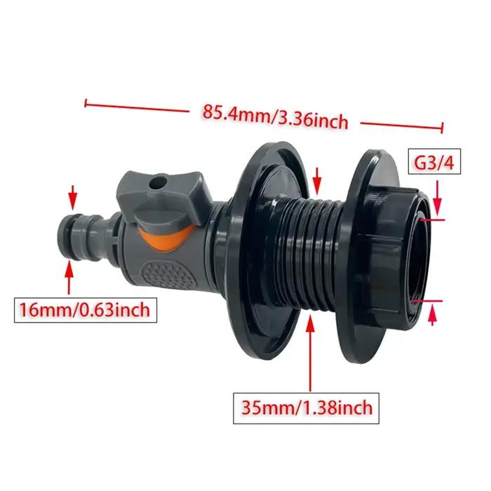 Connecteur à filetage externe 1/2"3/4“-DN15/20, 3 pièces/ensemble |   Convient aux seaux d'irrigatio