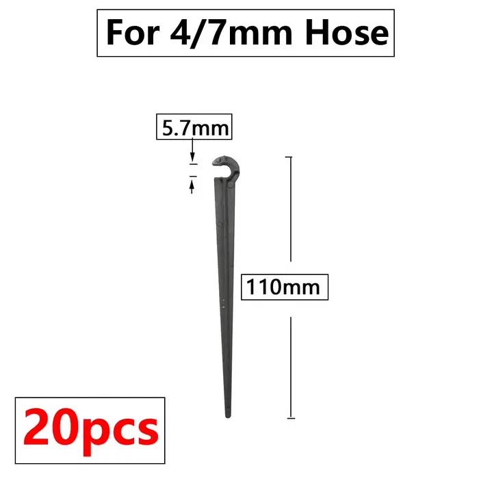 Jardin 1/4 "3/8" 16mm 20mm tuyau 11cm 20cm "C" forme fixe tiges support support 3/5 4/7mm tuyau d'ir