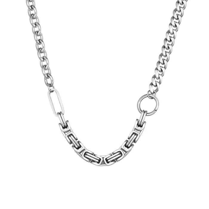 Vnox-Collier à maillons en acier inoxydable pour hommes et femmes, bijoux rock, style punk byzantin,