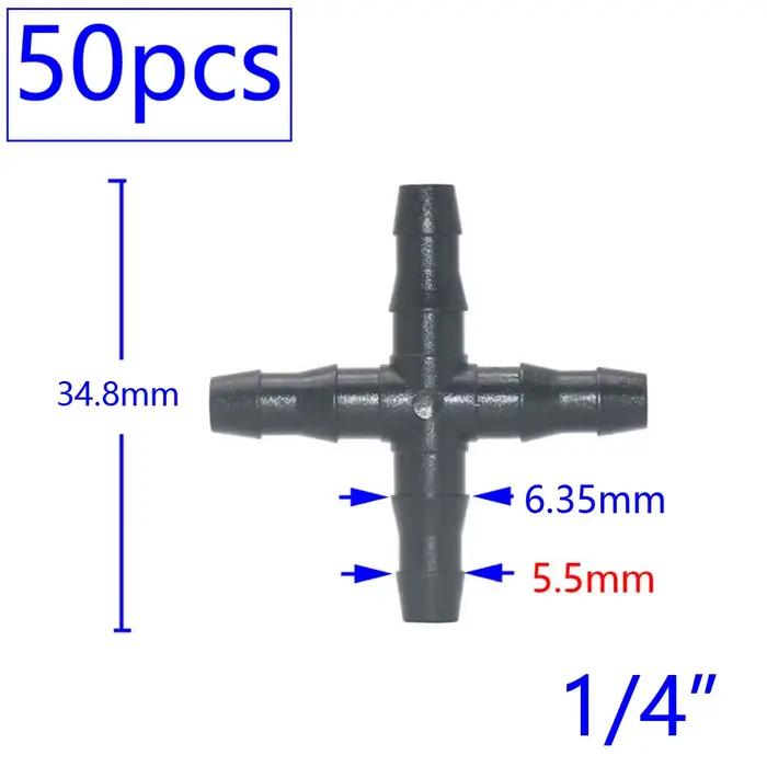 Connecteur d'eau pour tuyau d'arrosage, Irrigation goutte à goutte pour tuyaux de 1/4 et 1/8 pouces,