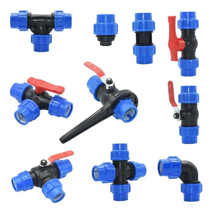 Connecteur de robinet de Tube PE en plastique, séparateur d'eau en T, Valve rapide, coupleur d'irrig