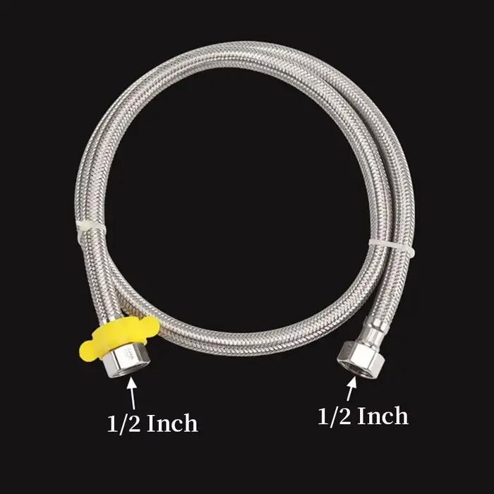 Tuyau tressé en acier inoxydable 1/2, 3/4 pouces, 304, tuyau d'eau froide et chaude, tuyau de raccor