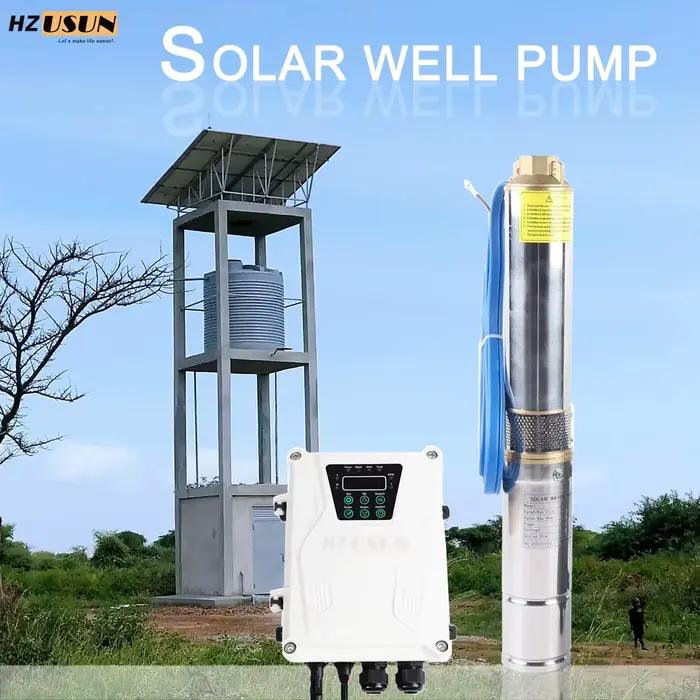 Pompe centrifuge solaire submersible pour puits profond de 260 pieds, alimentée par énergie solaire,