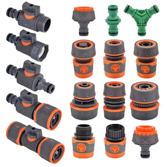 Connecteur rapide pour tuyau d'arrosage, 1/2 ", 3/4", 1 pouce, connecteur d'arrêt, coupleur de pisto