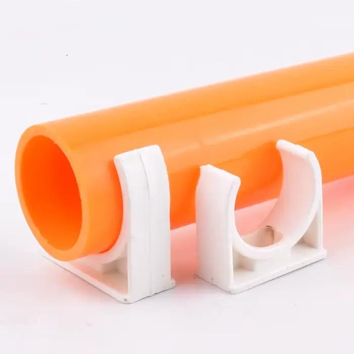 Collier de serrage de tuyau en PVC blanc, alimentation en eau, d'argile de jardin, clip de tube d'ea
