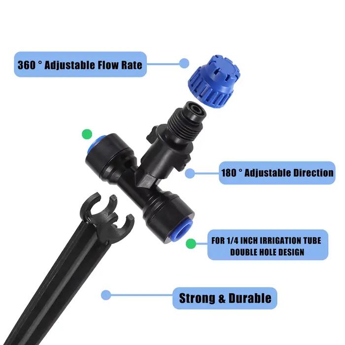 Lot de micro-pulvérisateurs rotatifs réglables à 180 °, 10 pièces, 8 trous, arroseur, gouttelette, é