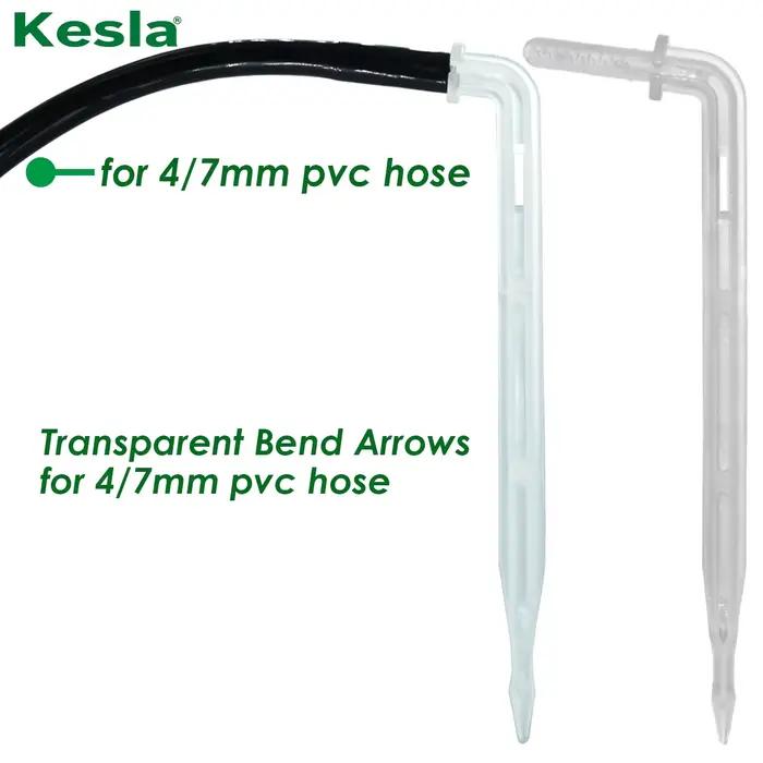KESLA-Micro goutteur de tuyau d'arrosage à économie d'eau, 25x flèche de courbure transparente 1/4 e