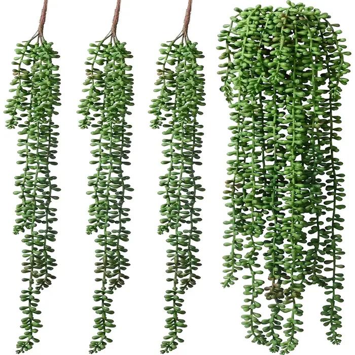 Plante artificielle en plastique, vigne de fougère, accessoire pour festival, décoration murale pour