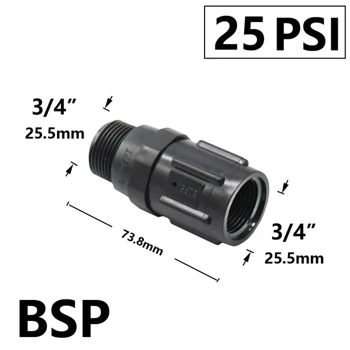 Vanne de régulation de pression à faible débit, filetage BSP 3/4 Iinch, pression d'irrigation goutte