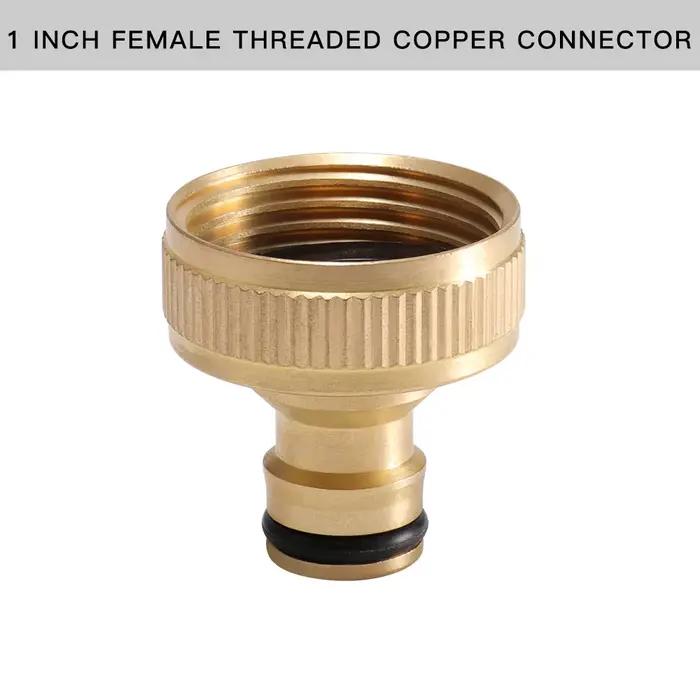 Connecteur en laiton de 1 ", tuyau de robinet de jardin, raccords en laiton à connexion rapide, adap