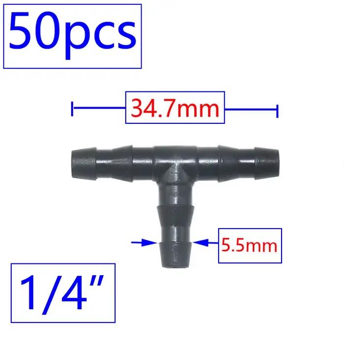 Connecteur d'eau pour tuyau d'arrosage, Irrigation goutte à goutte pour tuyaux de 1/4 et 1/8 pouces,