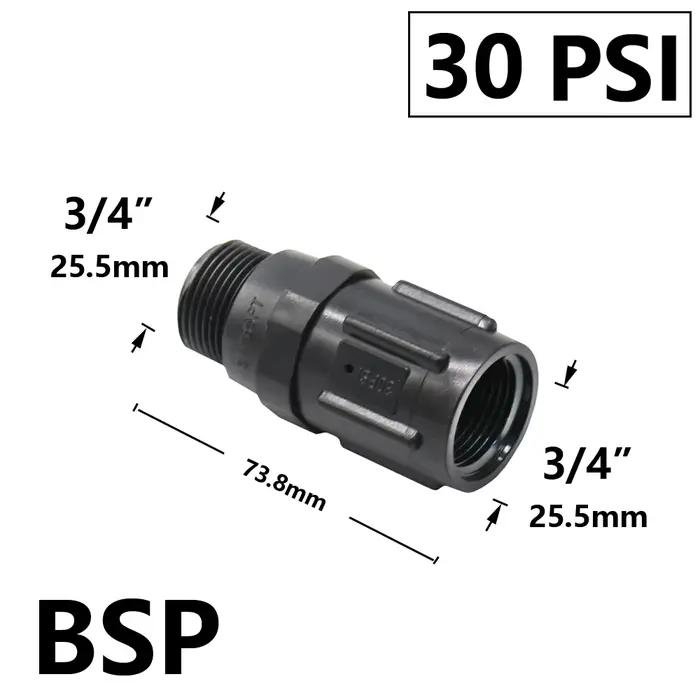 Vanne de régulation de pression à faible débit, filetage BSP 3/4 Iinch, pression d'irrigation goutte