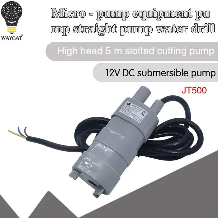 Pompe à eau Submersible haute pression DC 12V 600L/H, Micro moteur à trois fils, avec adaptateur