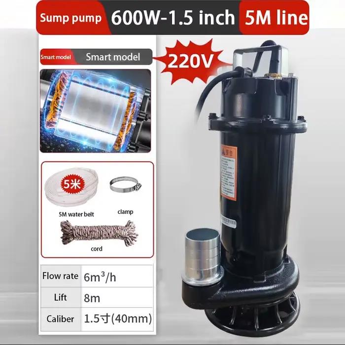 Petite pompe domestique SubSN, pompe à boue, pompe à eaux usées, machine de coupe, précieuse septiqu