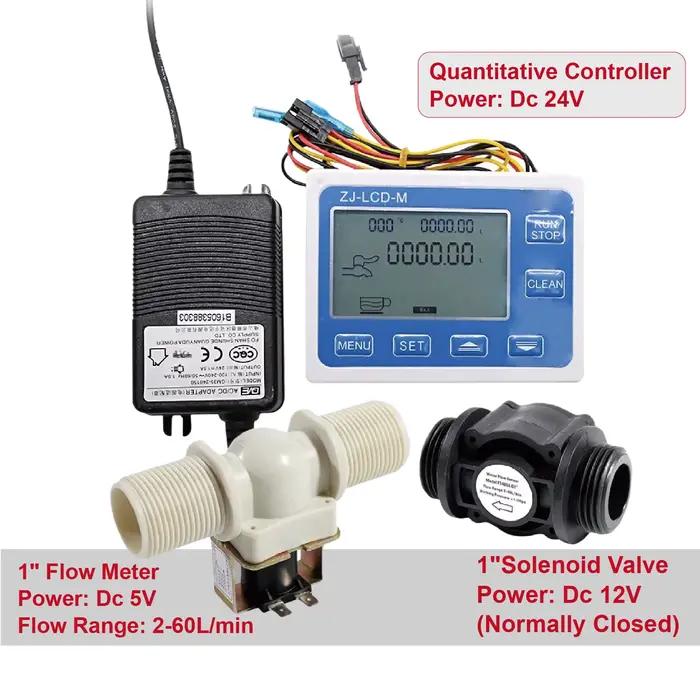 Contrôleur de Dosage LCD ZJ-LCD-M pour Tube 1 Pouce Débitmètre 0.1-9999L/Gal Contrôle Quantitatif In