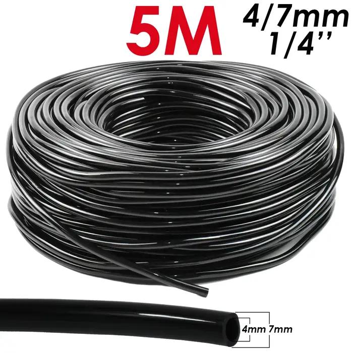 Tuyau d'arrosage de jardin 10-100M, micro-tuyau PVC 4/7mm, tube 1/4'', système d'irrigation goutte à