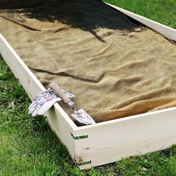 Tissu en toile de jute naturelle pour barrière contre les mauvaises herbes, lit suréWer, couverture 